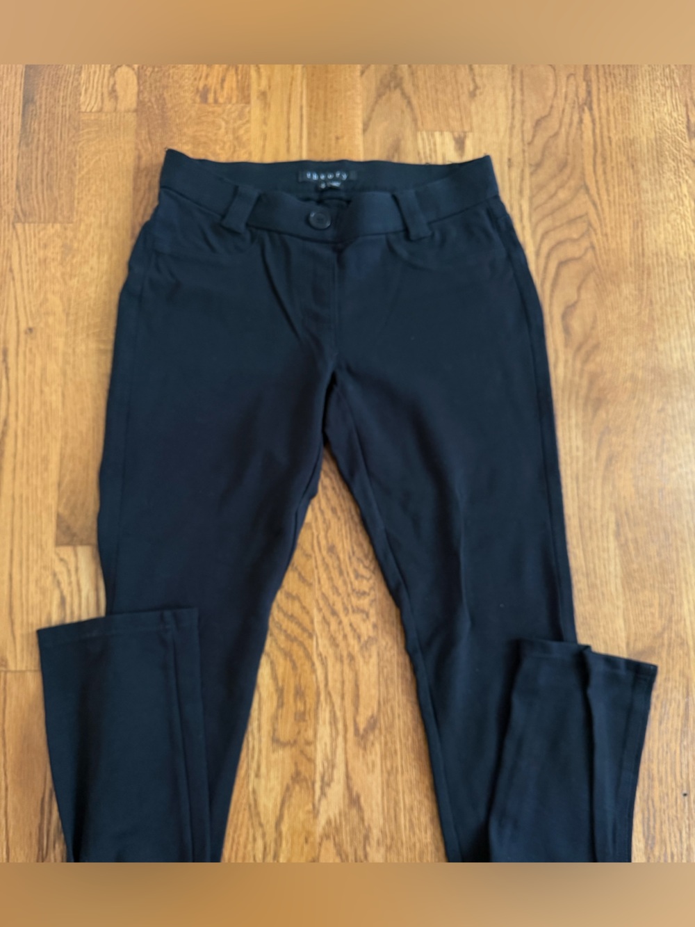 Theory Black Spandex Stretch Pants